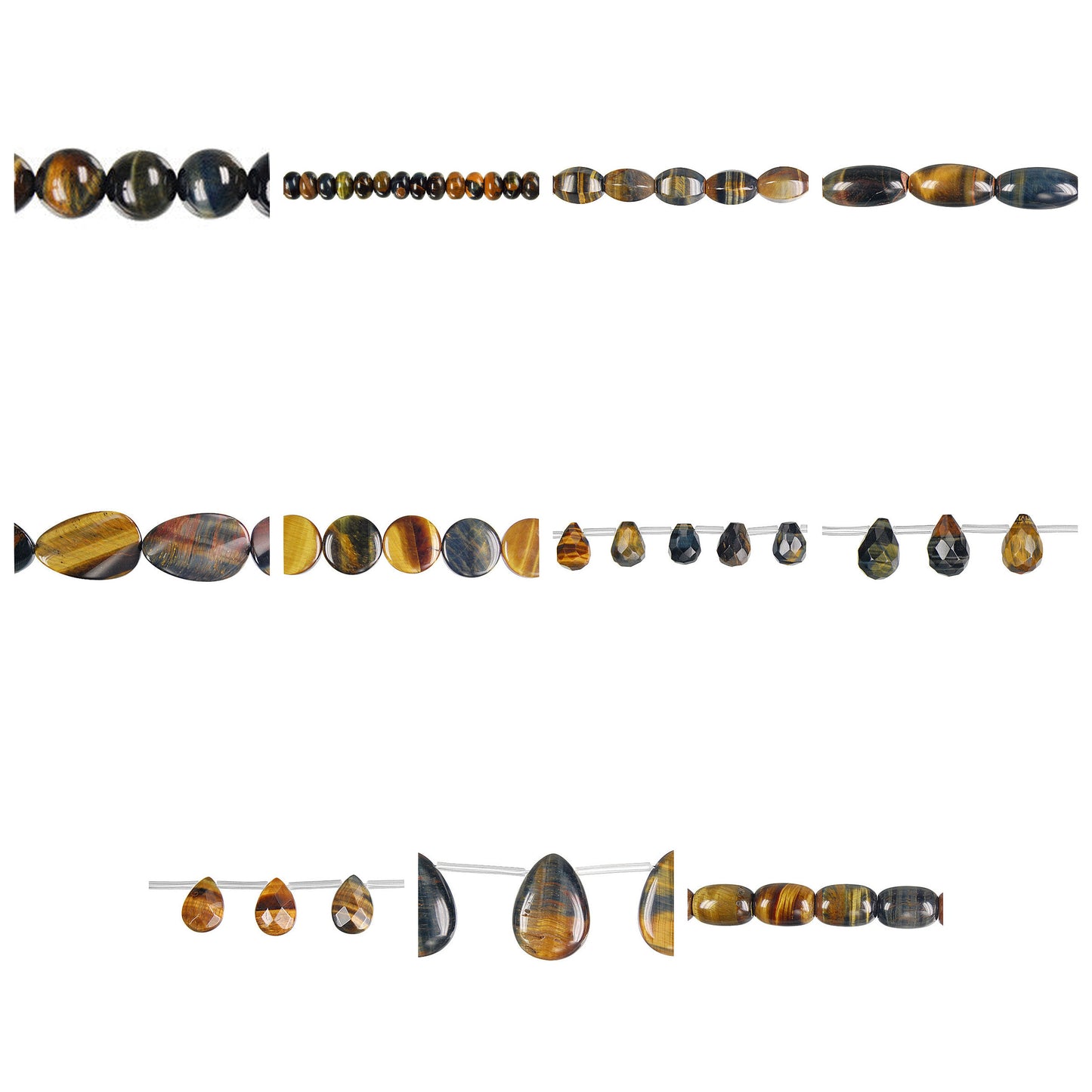 multi-tiger-s-eye-gemstone-beads - enlarged variation overview
