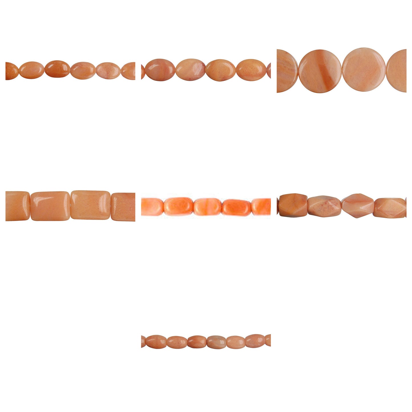 peach-aventurine-gemstone-beads - enlarged variation overview