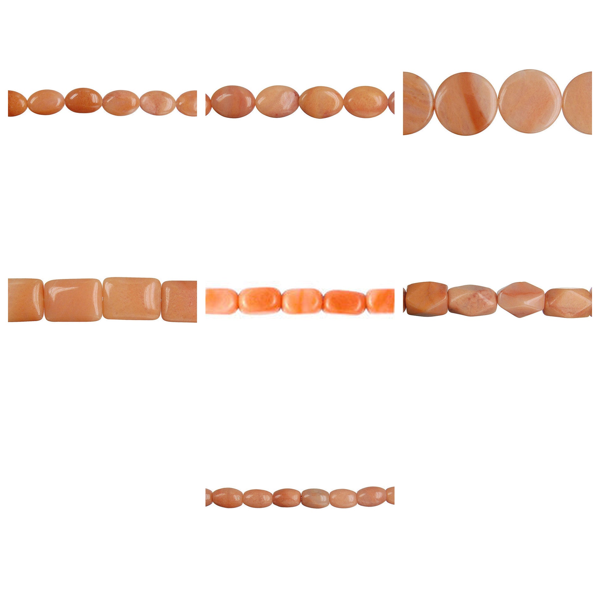 peach-aventurine-gemstone-beads - enlarged variation overview