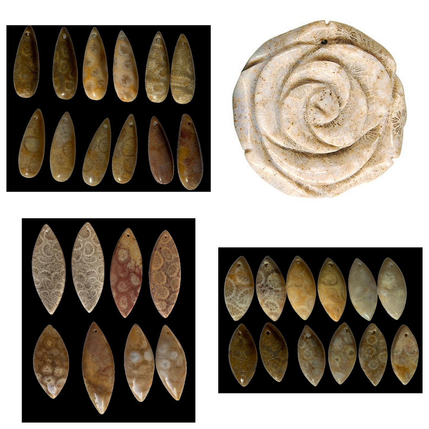 pendant-fossil-coral-pendants - enlarged variation overview