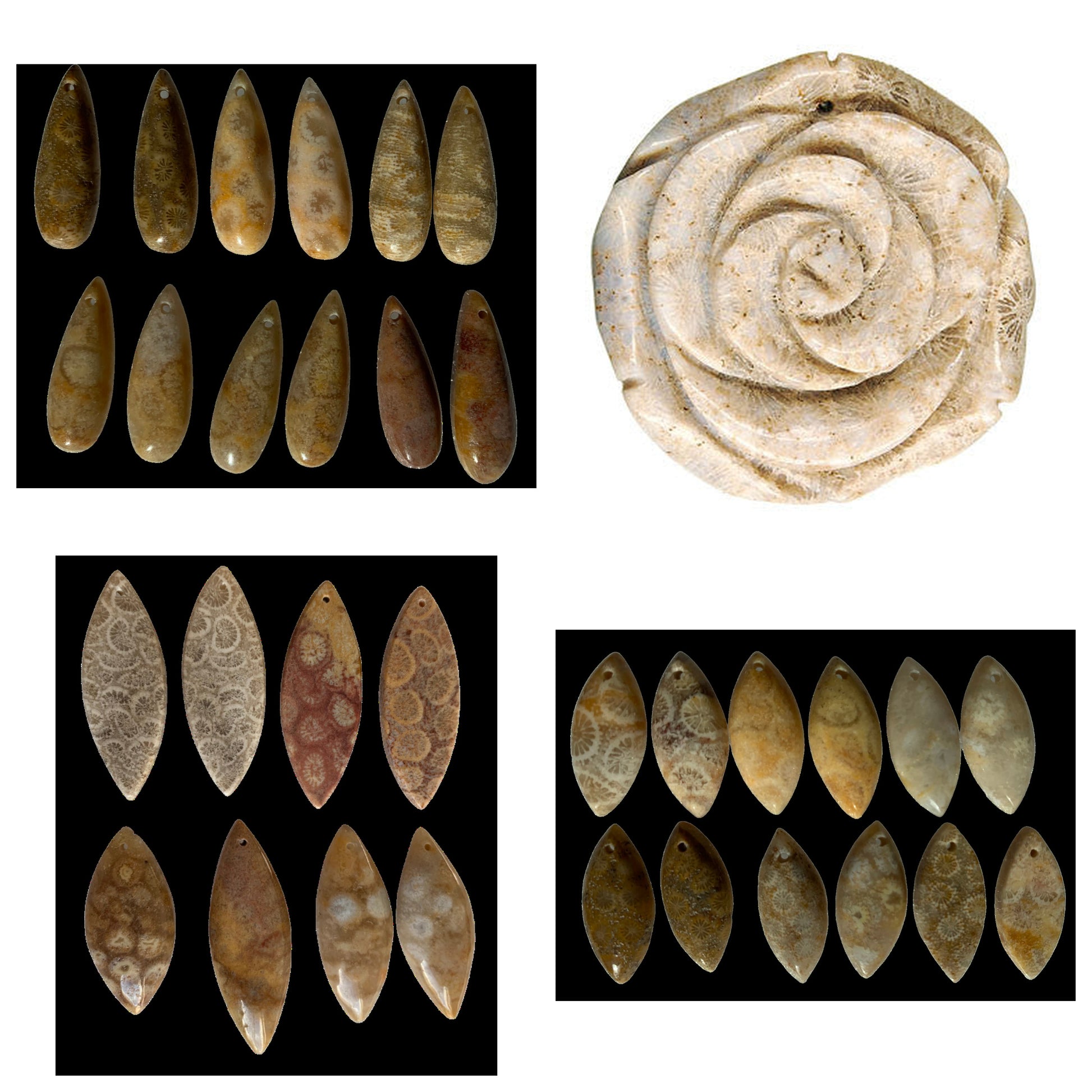 pendant-fossil-coral-pendants - enlarged variation overview