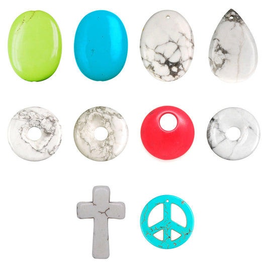 pendant-howlite-pendants - enlarged variation overview