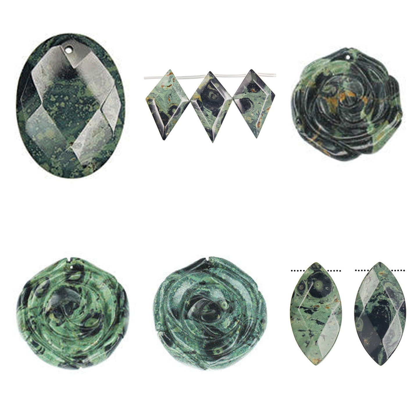 pendant-kambaba-jasper-pendants - enlarged variation overview