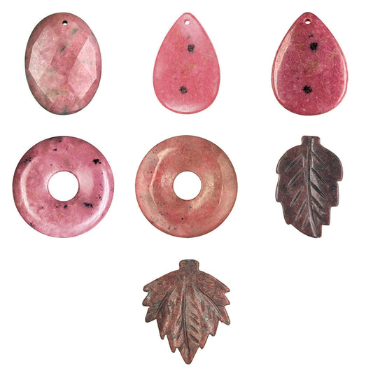 pendant-rhodonite-pendants - enlarged variation overview