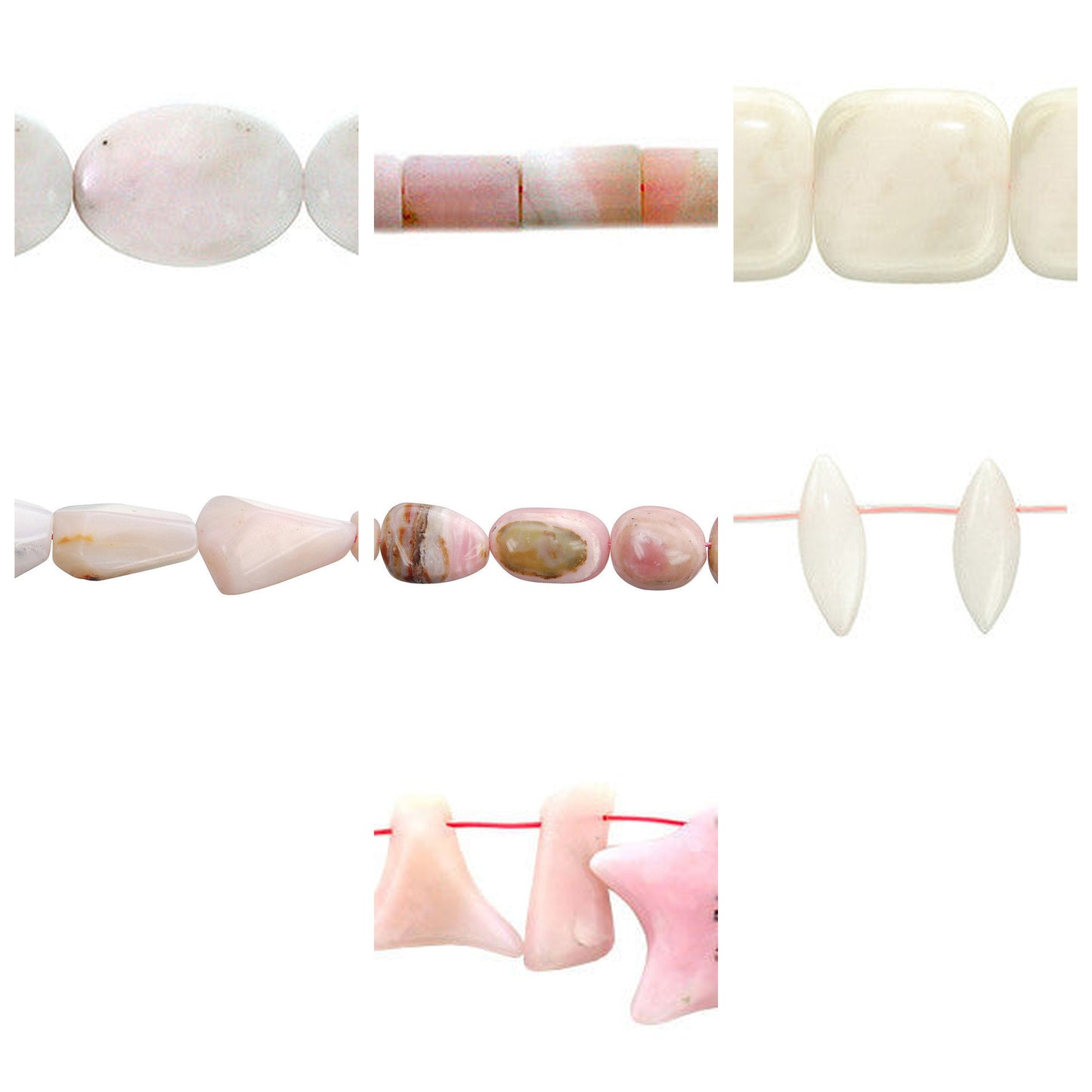 pink-opal-gemstone-beads - enlarged variation overview