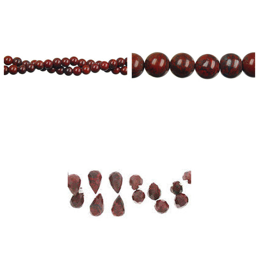 poppy-jasper-gemstone-beads - enlarged variation overview