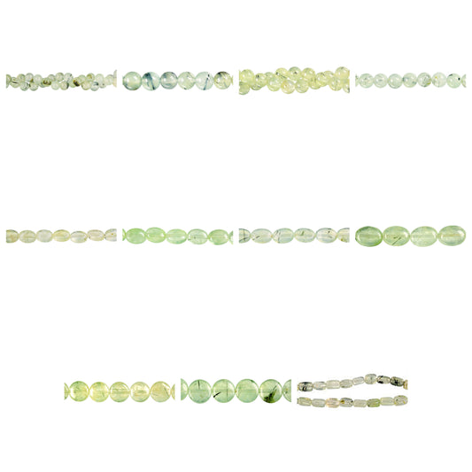 prehnite-gemstone-beads - enlarged variation overview