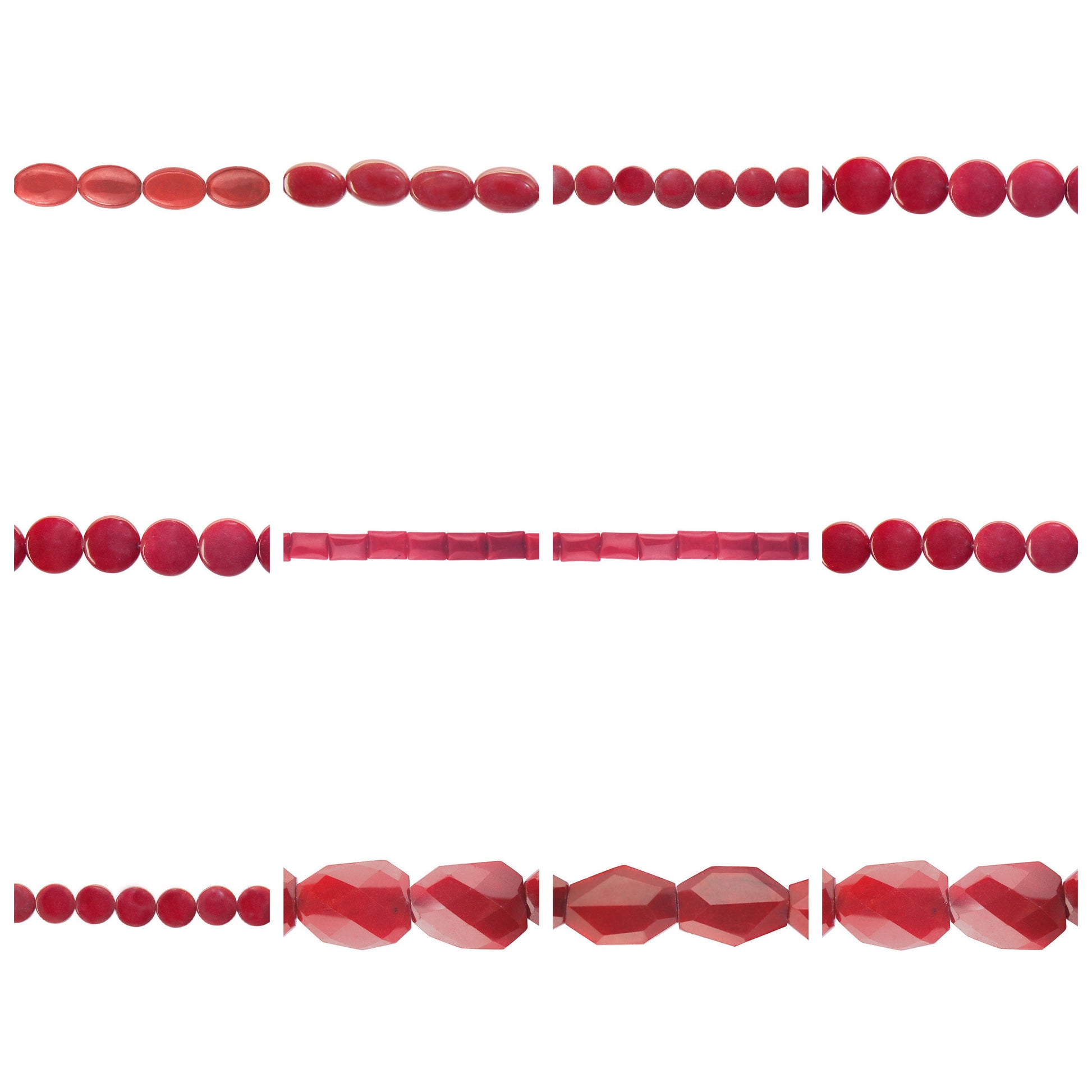 red-marble-gemstone-beads - enlarged variation overview