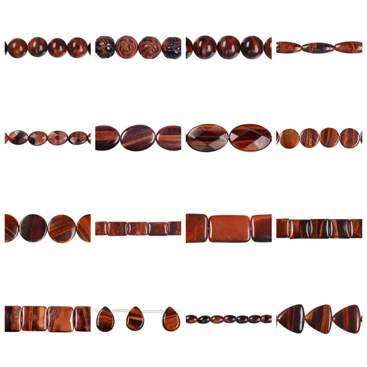 red-tiger-s-eye-gemstone-beads - enlarged variation overview