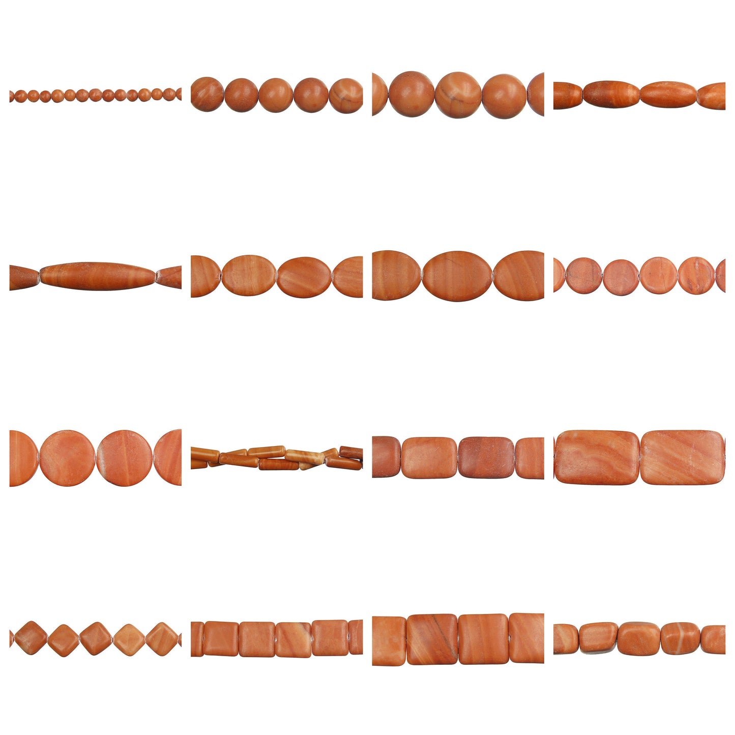 red-zebra-jasper-gemstone-beads - enlarged variation overview