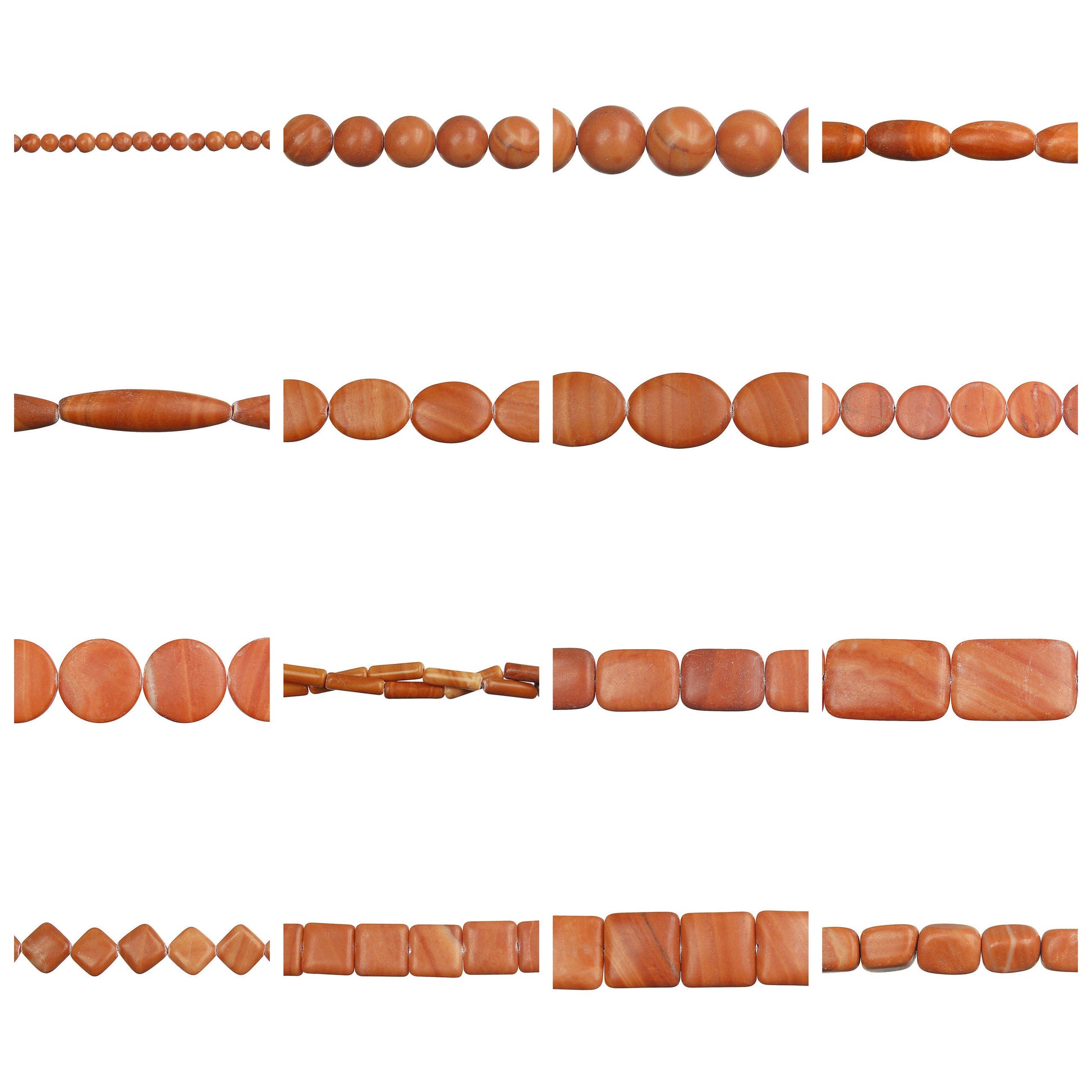 red-zebra-jasper-gemstone-beads - enlarged variation overview