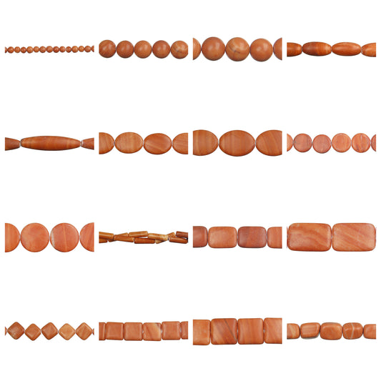 red-zebra-jasper-gemstone-beads - enlarged variation overview