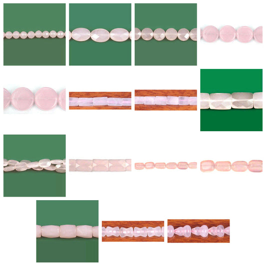rose-quartz-gemstone-beads - enlarged variation overview