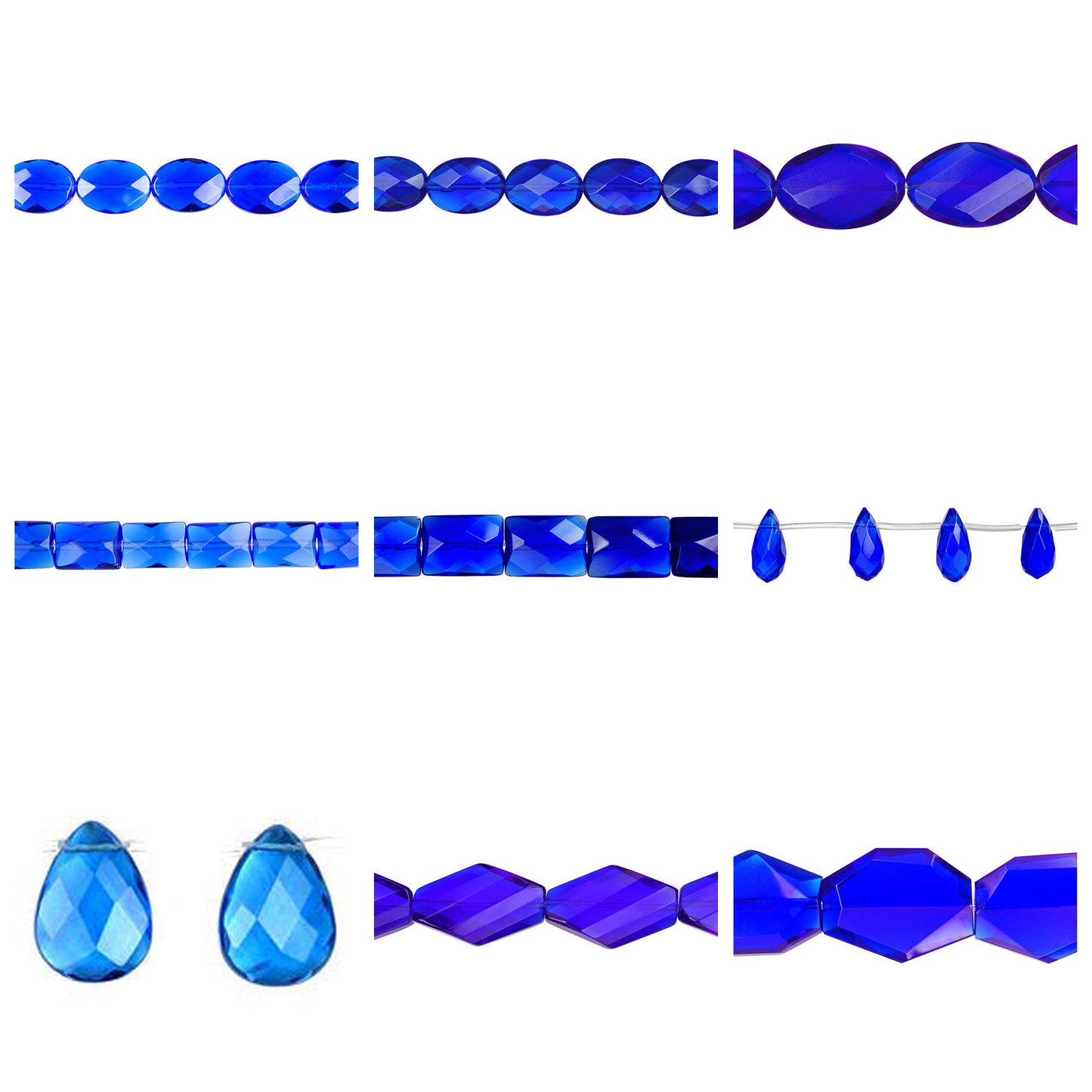 royal-blue-quartz-glass-beads - enlarged variation overview