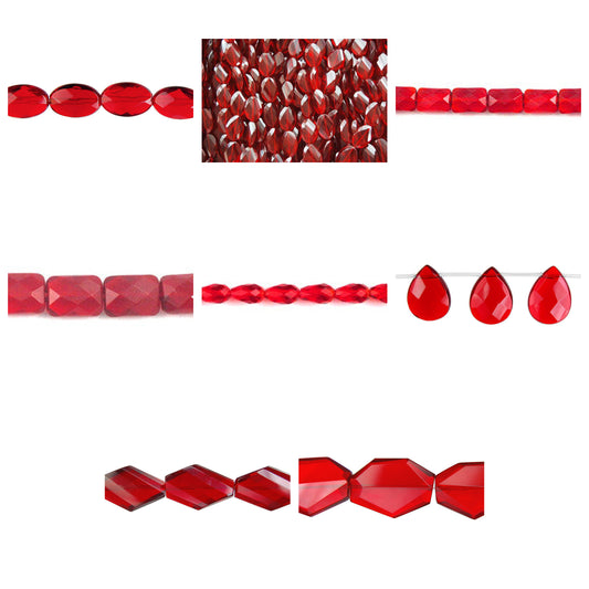ruby-quartz-glass-beads - enlarged variation overview