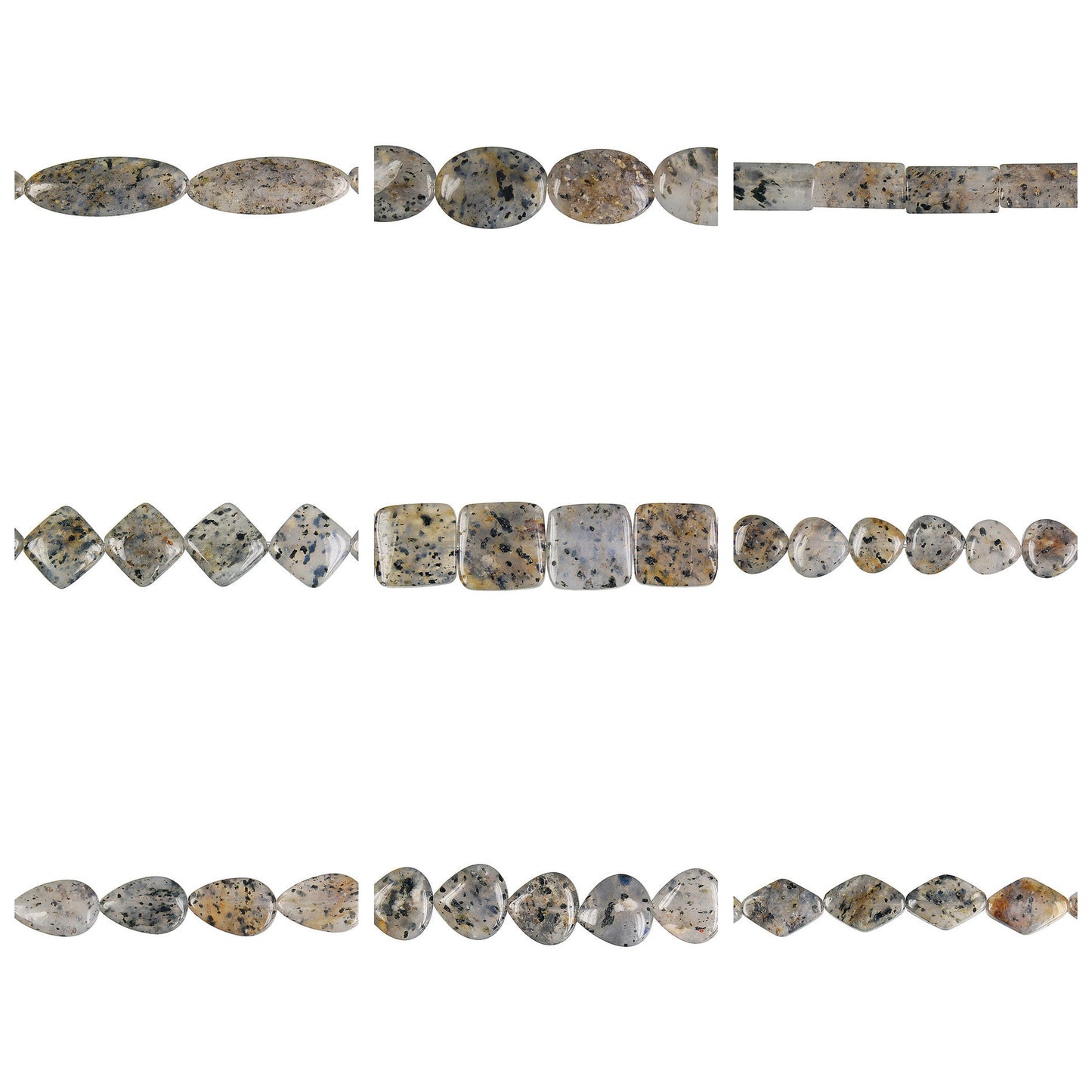 sesame-rock-crystal-gemstone-beads - enlarged variation overview