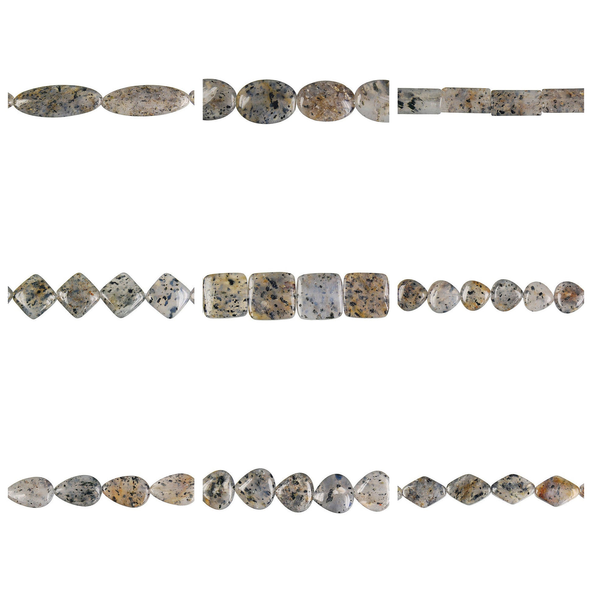 sesame-rock-crystal-gemstone-beads - enlarged variation overview