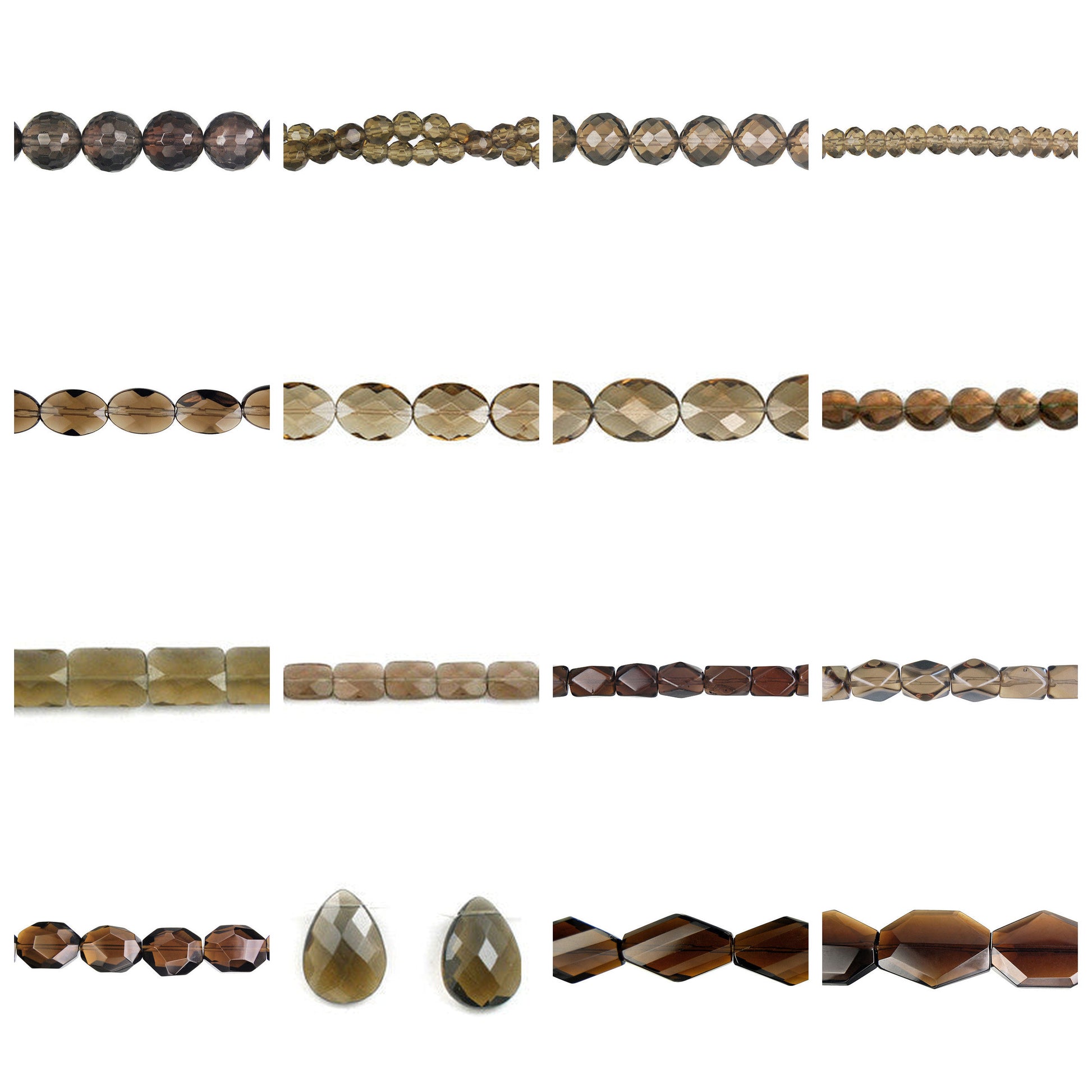 smoky-quartz-glass-beads - enlarged variation overview