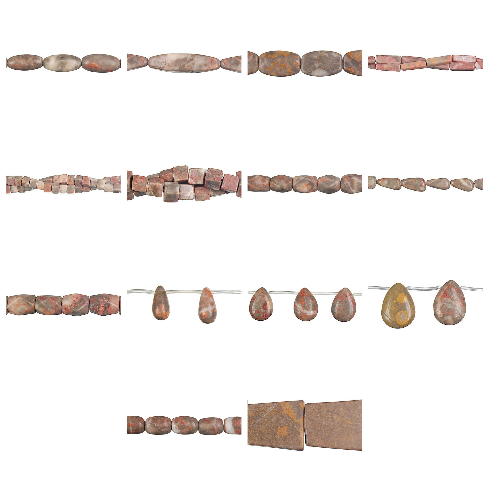 sunset-jasper-gemstone-beads - enlarged variation overview
