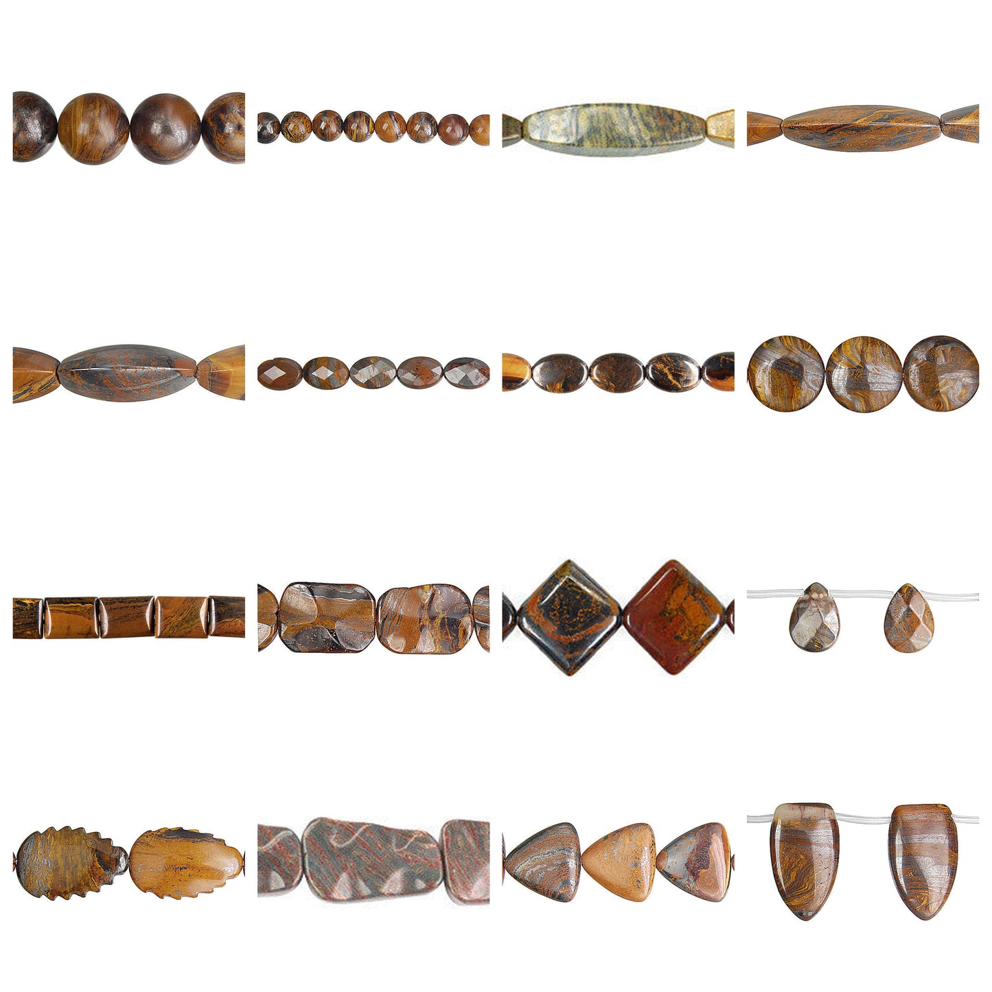 tiger-iron-jasper-gemstone-beads - enlarged variation overview
