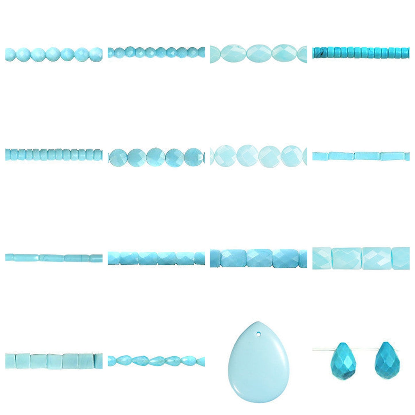 turquoise-quartz-glass-beads - enlarged variation overview