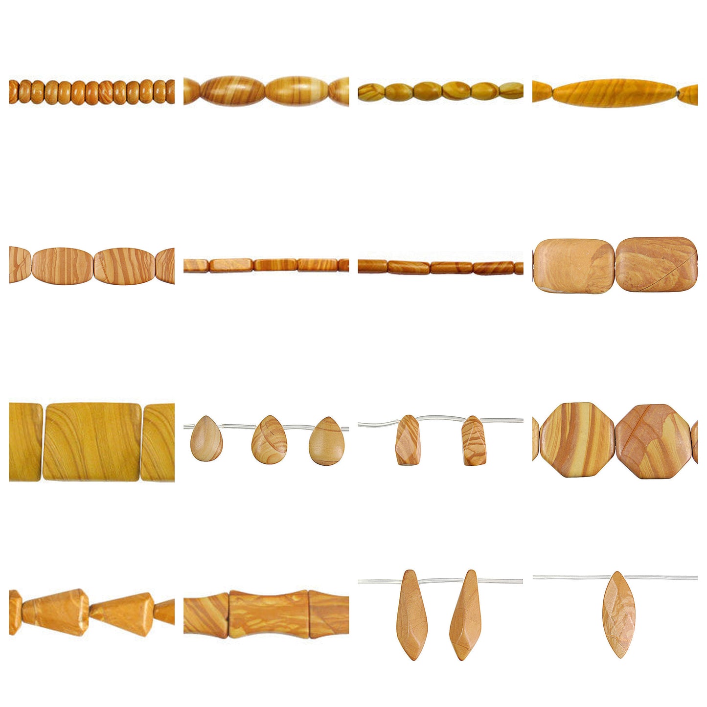 wood-jasper-gemstone-beads - enlarged variation overview