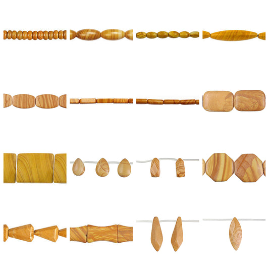 wood-jasper-gemstone-beads - enlarged variation overview