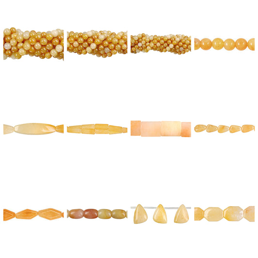 yellow-jade-gemstone-beads - enlarged variation overview