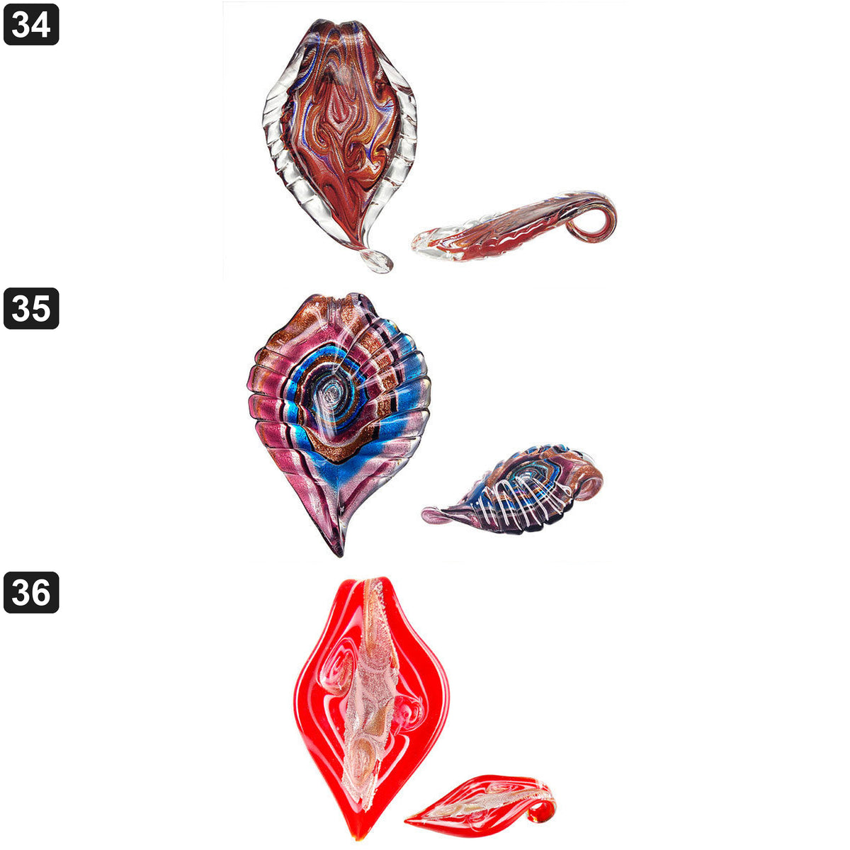 Etsy style collage 12 | handmade-lampwork-glass-leaf-pendants