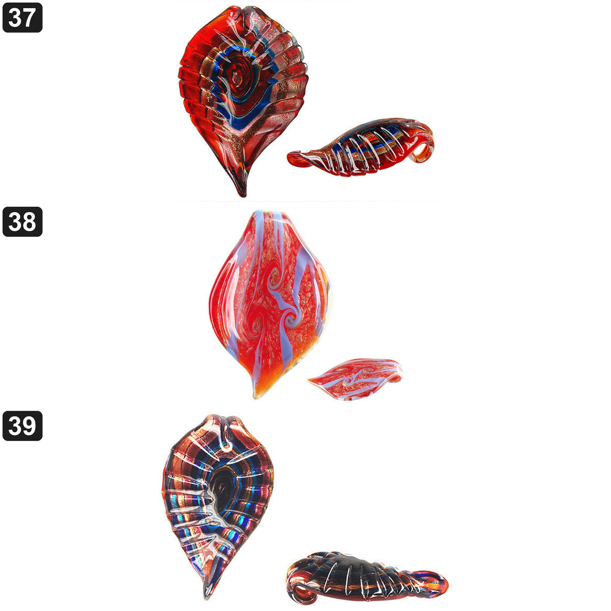 Etsy style collage 13 | handmade-lampwork-glass-leaf-pendants