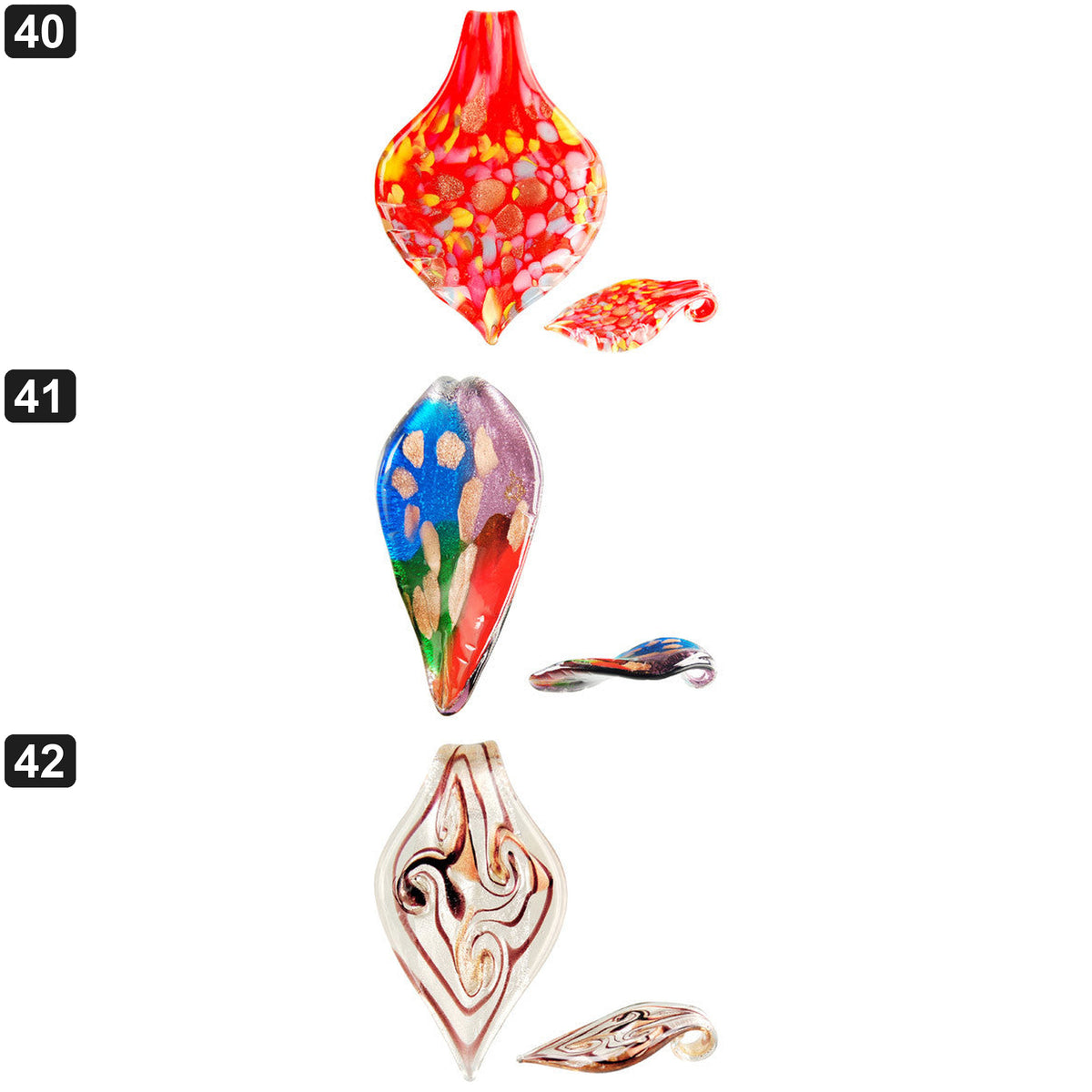 Etsy style collage 14 | handmade-lampwork-glass-leaf-pendants