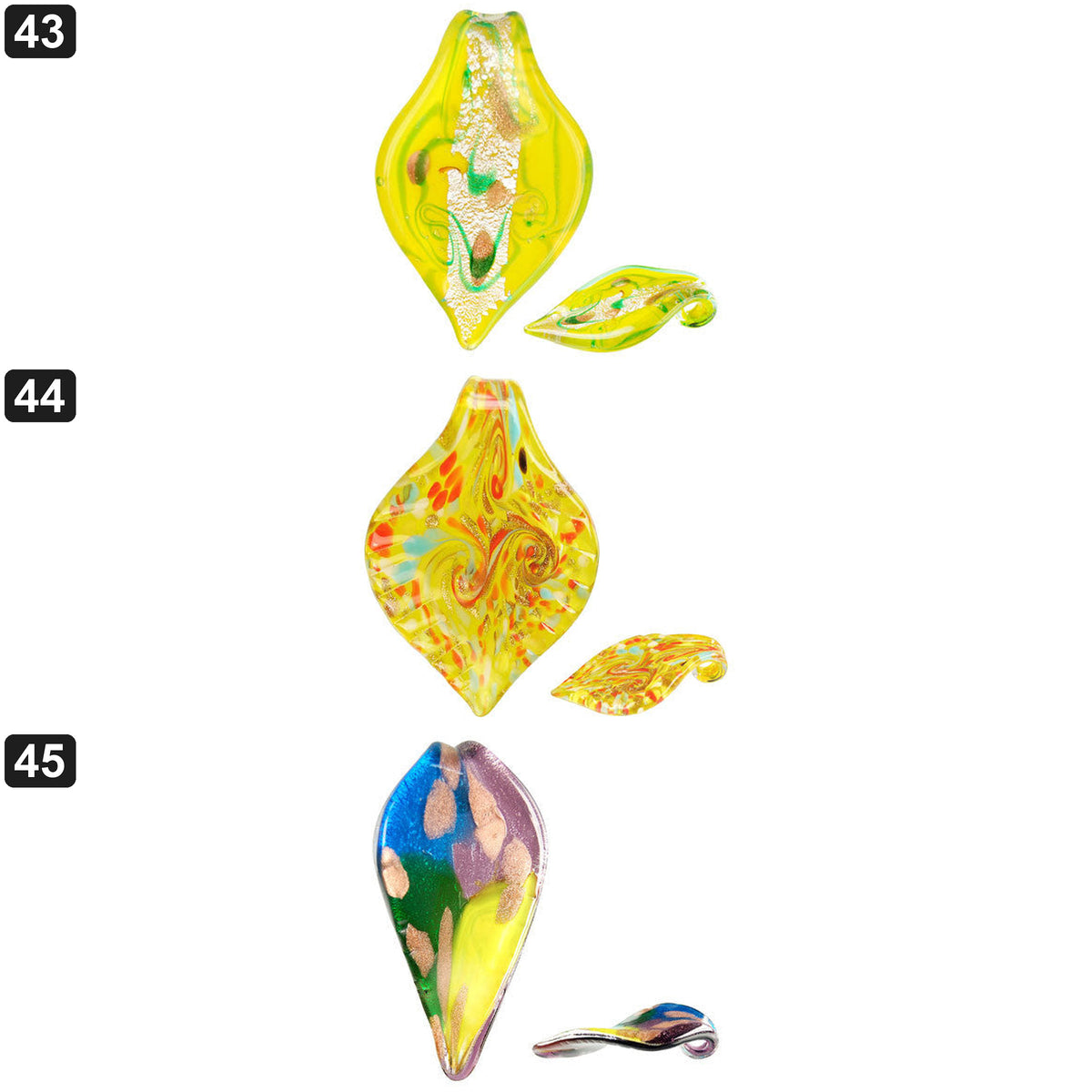 Etsy style collage 15 | handmade-lampwork-glass-leaf-pendants