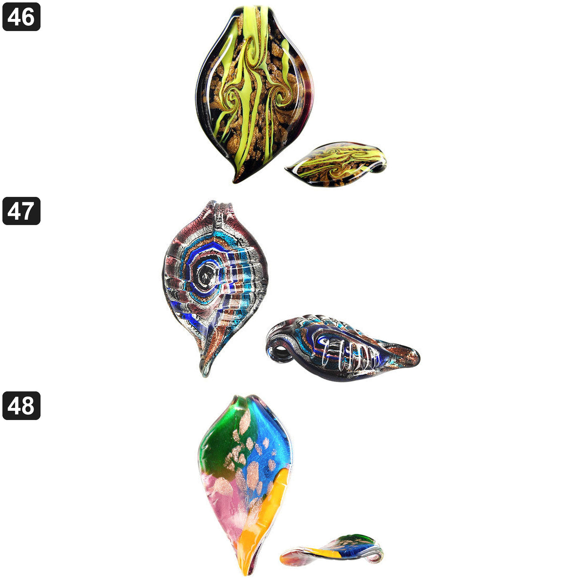 Etsy style collage 16 | handmade-lampwork-glass-leaf-pendants